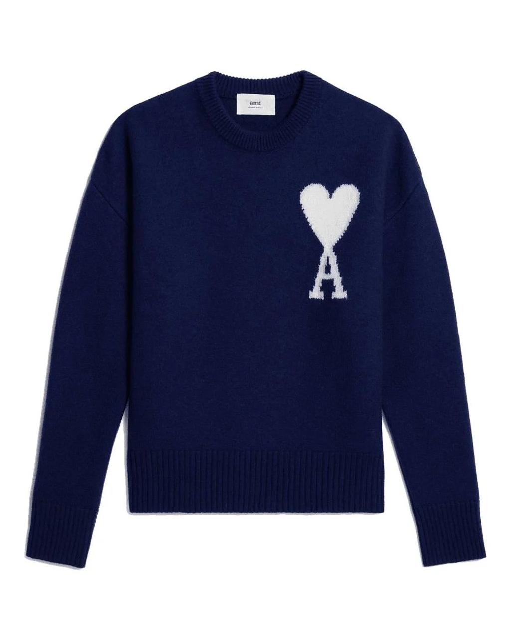 Ami Paris Sweater - Navy Blue