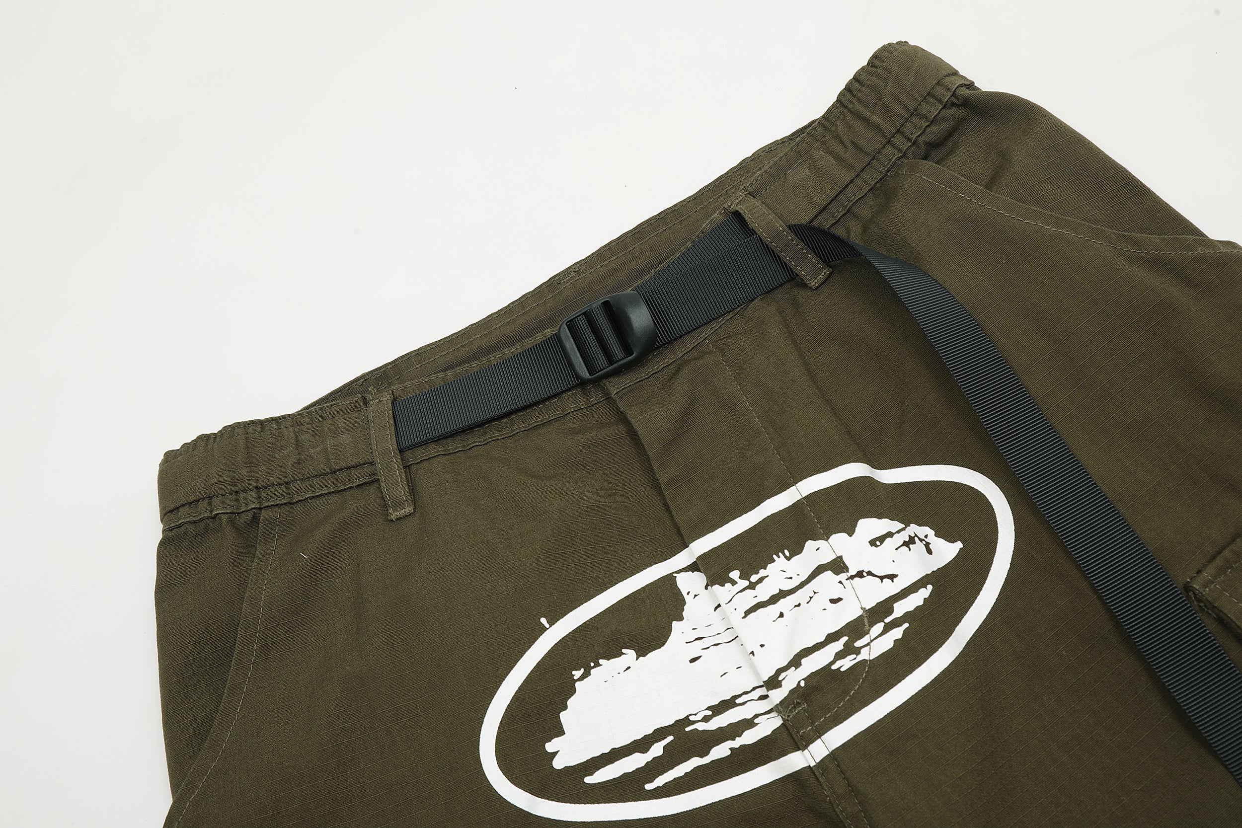 Corteiz Alcatraz Cargo Shorts "Khaki Green"