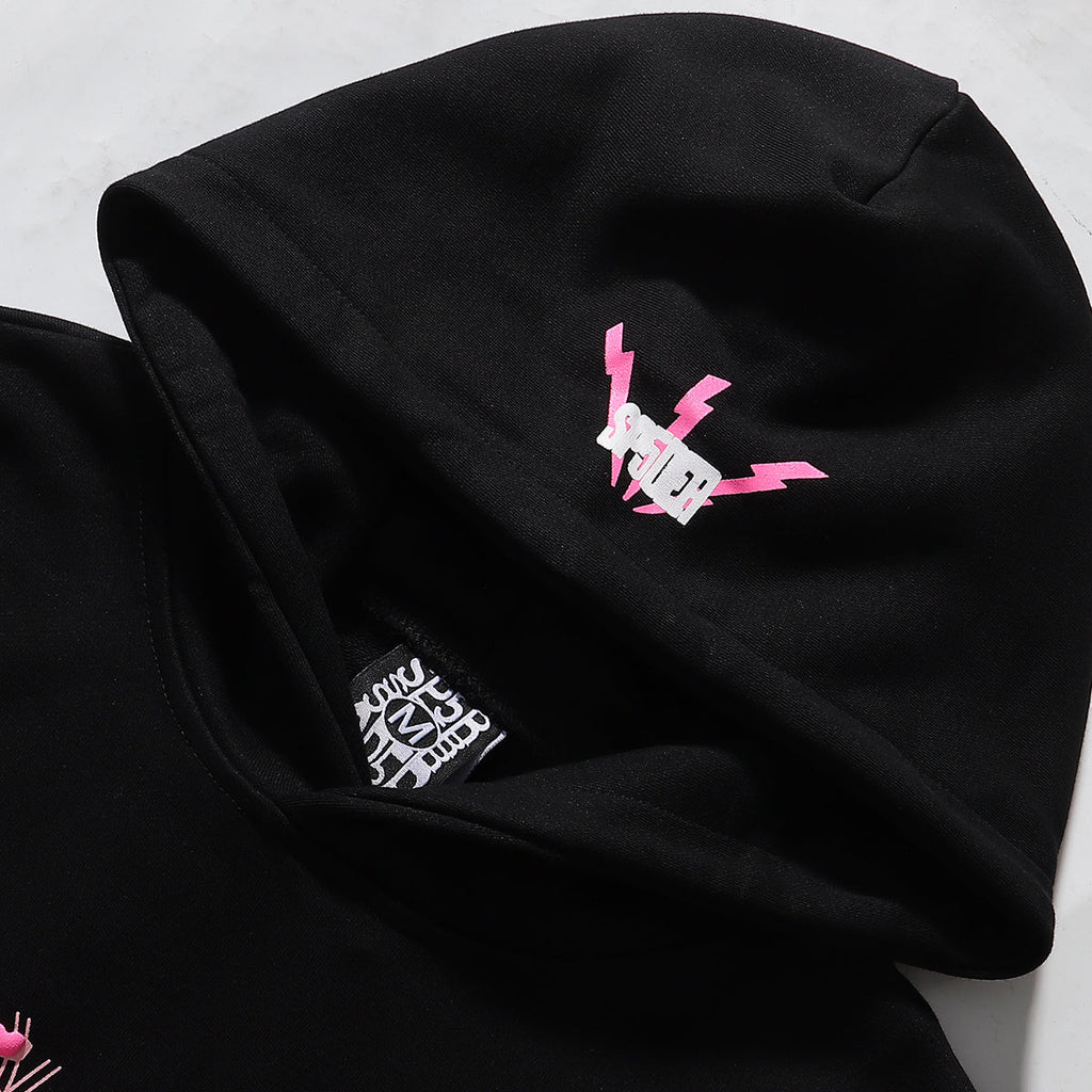 SP5DER 555 WEB Tracksuit “Black/Pink”