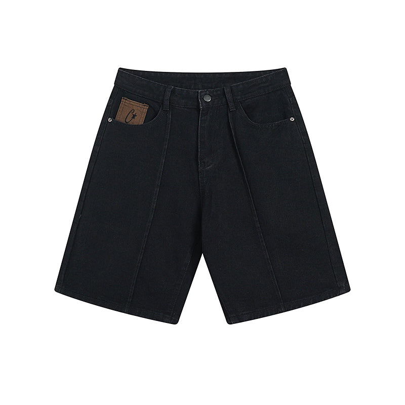 Corteiz C Star Jeans Shorts - Black