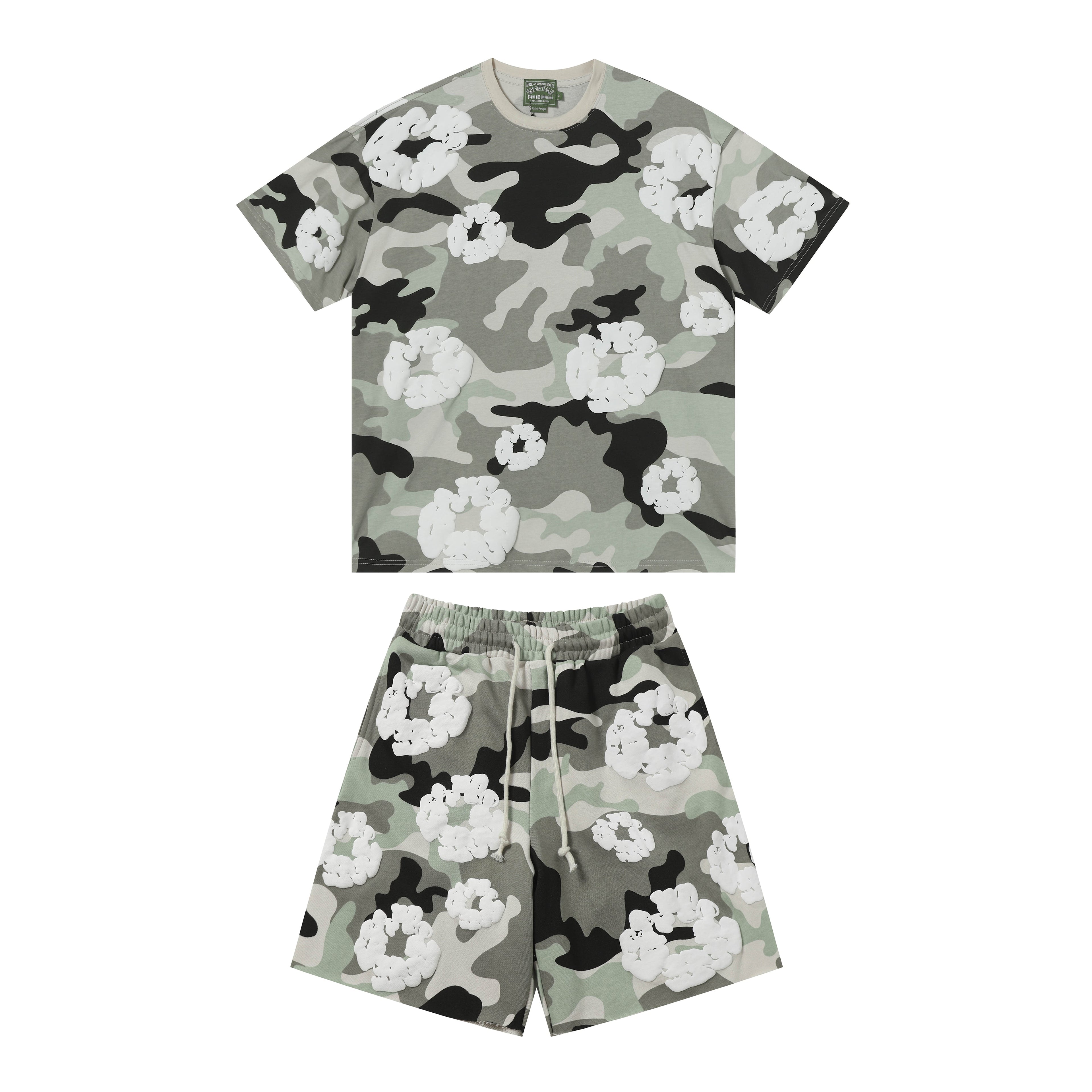 Denim Tears Short Set - Camo Grey