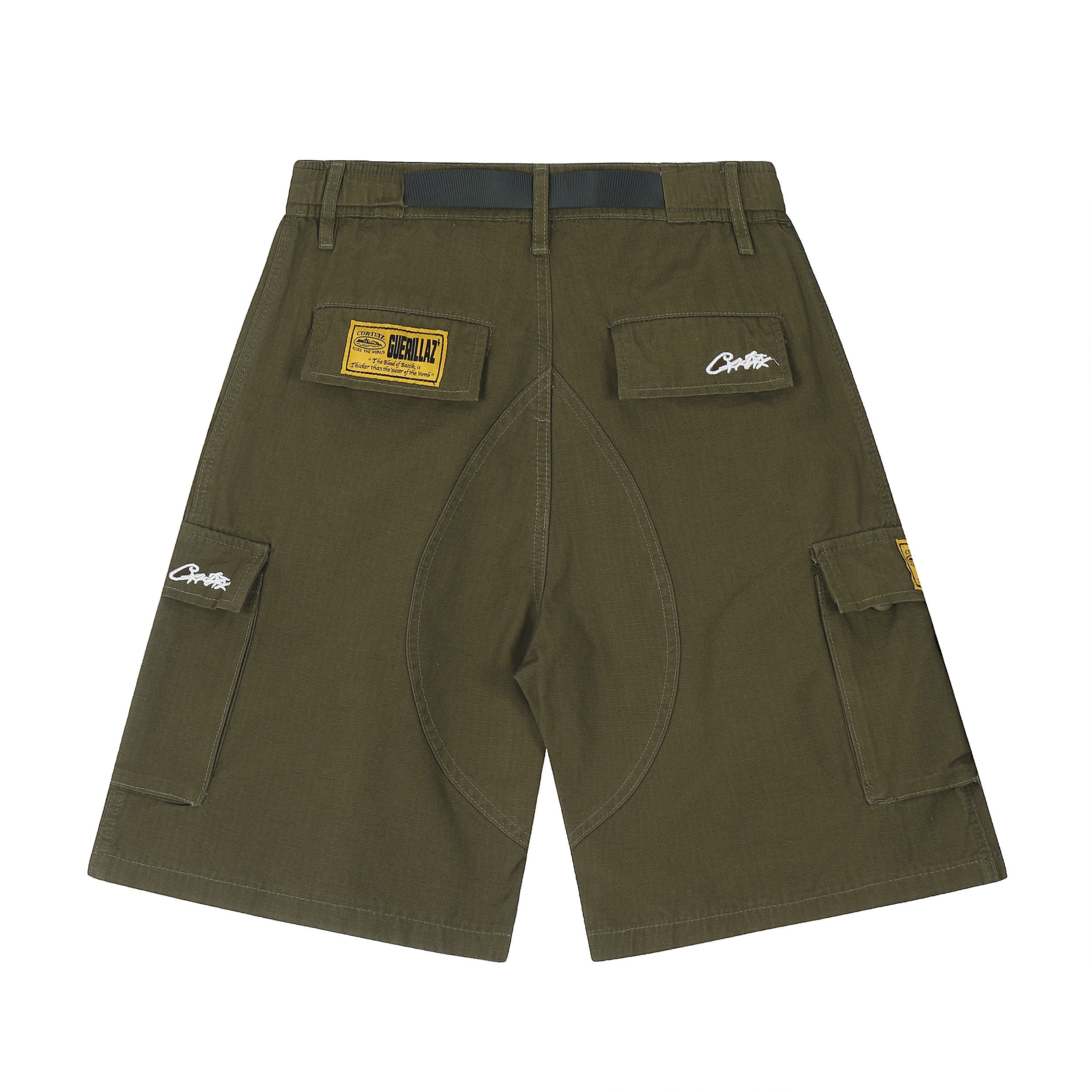 Corteiz Alcatraz Cargo Shorts "Khaki Green"