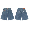 Corteiz C Star Jeans Shorts - Blue